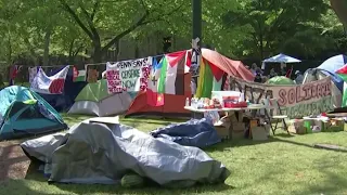 Protesters continue to camp out on UPenn's campus as officials discuss basis for possible arrests