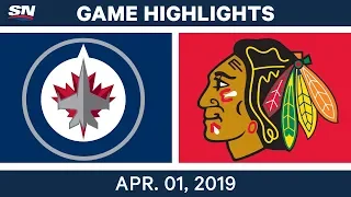 NHL Game Highlights | Jets vs. Blackhawks – April 01, 2019