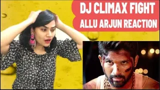 DJ CLIMAX FIGHT SCENE REACTION  | Allu Arjun | Pooja Hegde | Telugu Movie | REACTIONWAALI