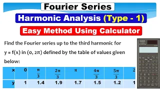 Fourier Series | Harmonic Analysis | Type -1 | Easy method using calculator | Problem in Tamil