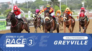 20240331 Hollywoodbets Greyville Express Clip Race 3 won by MASTER JOSH