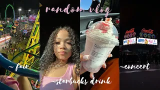 random vlog: NoCap concert w friends, fair & movie date w bf, trying a starbucks drink, etc..