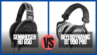 Sennheiser HD 650 vs Beyerdynamic DT 990 Pro Sound Demo featuring Electronic/Vocals/Metal/Epic/Lofi
