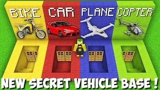 Which SECRET VEHICLE BASE to CHOOSE in Minecraft ? VEHICLE HOUSE !