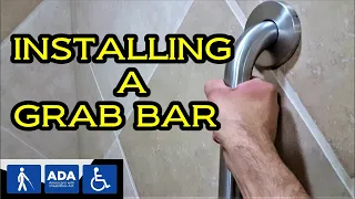How to install Grab Bar inside Tile Shower.  D.I.Y. Home Depot materials