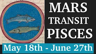 Mars transit PISCES | Conjunct Jupiter + Gandanta! May 18th - June 27th 2022 (Vedic Astrology)