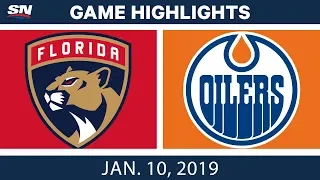 NHL Highlights | Panthers vs. Oilers - Jan. 10, 2019