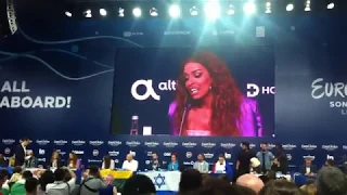 Eleni Foureira- Fuego (Cyprus)- Press Conference after A' Semi- Final