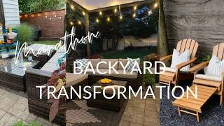 Backyard Transformation Marathon | Complete patio makeover | Backyard Ideas