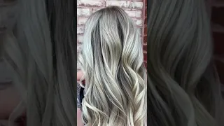 Icy blonde balayage