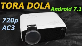 TORA DOLA TD01 самый дешевый проектор с андроид с AC3 звуком!