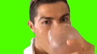 Cristiano Ronaldo drinking meme | Green screen