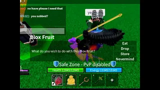 I just rolled an MHYTIC FRUIT and gave it to my subscriber | Bloxfruit