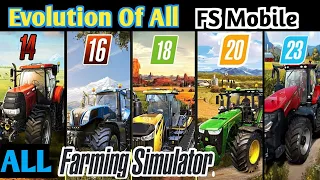 Gameplay Evolution of Farming Simulator Mobile || fs14, fs16,fs18, fs20, fs23