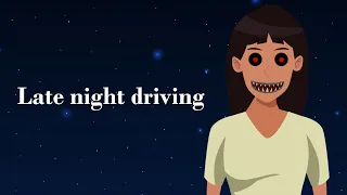 Late night driving| Scary horror Story Animated| Horror Diary