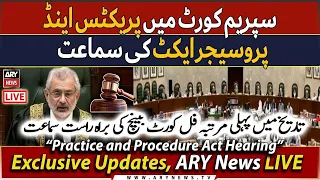 🔴LIVE | Full court resumes hearing on law clipping CJP’s powers | ARY News Live