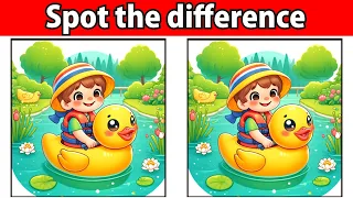 [Spot the Differences] Find 3 mistakes in the image of children riding a duck boat