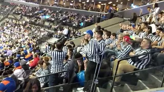 Referee fans at Barclay's Center