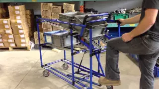 Flow Rack with Foot Pedal Return