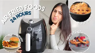 I ONLY cooked using my AIR FRYER for 24 hours! | Viral Baked Oats, French Toast, Burgers +More! |