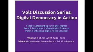 Volt Discussion Series: Digital Democracy in Action