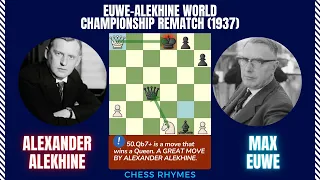 Chess Game | Alexander Alekhine vs Max Euwe | Euwe - Alekhine World Championship Rematch 1937