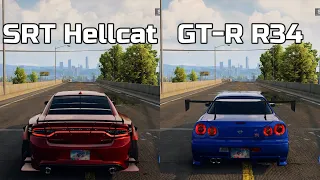 NFS Unbound: Dodge Charger SRT Hellcat vs Nissan Skyline GTR R34 - WHICH IS FASTEST (Drag Race)
