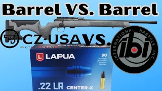 CZ457 LRP Factory Barrel VS IBI Barel - Lapua Center X - 50 Yards Ammo Test