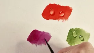 how to paint water droplets