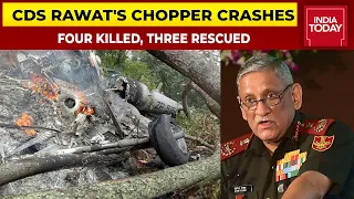 IAF's Mi-17 Chopper With CDS Bipin Rawat On Board Crashes In Tamil Nadu, 4 Killed, 3 Rescued