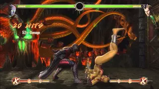 MK9 Ermac Combos (damage from 62%-107%) in 60fps