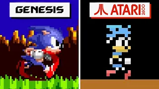 Sonic the Hedgehog (1991) Sega Genesis vs Atari 2600 | What if Sonic Was Released For Atari !