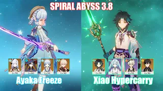 C0 Ayaka Freeze & C0 Xiao Hypercarry | Spiral Abyss 3.8 | Genshin Impact