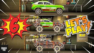 Earn To Die 2 - Green Wagon to Zombie Killing Rig (Level 6) 🔥 Full Upgrade Gameplay 🔥