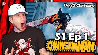 FIRST TIME WATCHING CHAINSAW MAN!  | Dog and Chainsaw