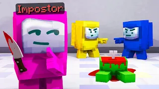 Jugué AMONG US en Minecraft 😂🔪 ¡Nadie sospechó de INVICTOR IMPOSTOR! #3