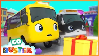 The Runaway Present  | Go Buster | Baby Cartoon | Kids Video | ABCs and 123s