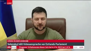 Ukraine LIVE: Videoansprache von Selenskyj