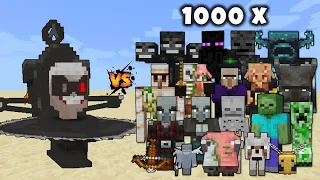 Big Saw Skibidi Toilet vs Minecraft Mobs x1000