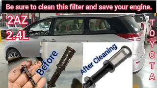 How To Clean (VVT) Variable Valve Timing Oil Filter Screen Of 2AZ-FE 2.4L Engine Toyota Previa