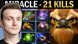 Earthshaker Dota Gameplay Miracle with Refresher and 21 Kills
