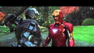 Iron Man and War Machine vs   Hammer Drones   Iron Man 2