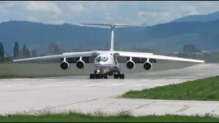 RARE BIRD Spotted in Niš! | Ilyushin IL-76MF Beautiful CLOSE-UP Landing!