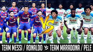 Team Messi/Ronaldo VS Team Maradona/Pele