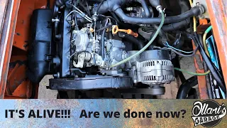 Engine Install and First Drive in my Single cab Pickup // VW T3 1.9 Diesel Conversion
