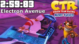 Crash Team Racing Nitro Fueled: 2:59:83 on Electron Avenue! (No SG!)