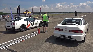 Honda Integra Type R (880HP) vs Nissan GT-R R35 Nismo A9 Performance (1400HP)