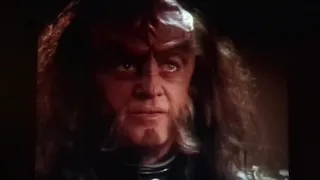 Worf offers his allegiance to Gowron, Redemption Part 1.  Star Trek The Next Generation S4 E26