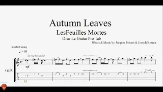 Autumn Leaves (LesFeuilles Mortes) - Guitar Tutorial + TAB