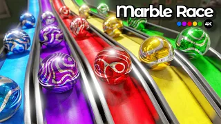 Marble Race Animation 🔵 3D Blender Simulation, 4K Animation